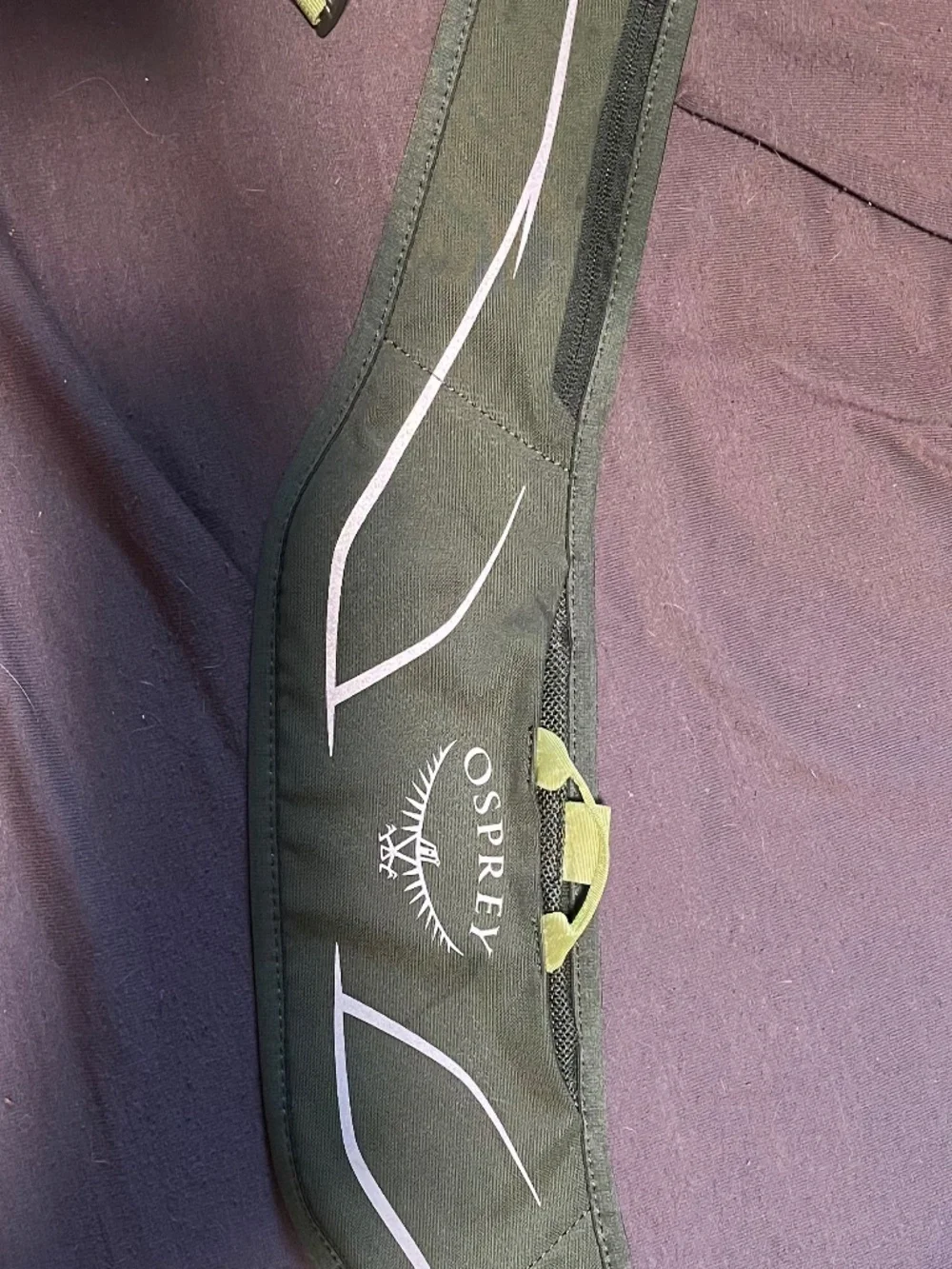 Green osprey running waist belt